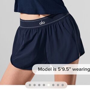 Alo Navy Blue match point shorts